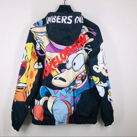 Members Only X Nickelodeon SpongeBob Rugrats Mash Windbreaker Jacket Medium NWT - Picture 7 of 7